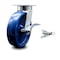 Service Caster 8 Inch Kingpinless Solid Poly Wheel Swivel Caster with Brake and Swivel Lock SCC SCC-KP30S820-SPUR-SLB-BSL - alternate 5